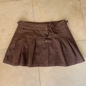 DA-NANG knit mini skirt with adjustable waist